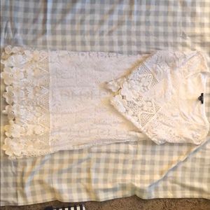 Crochet white dress